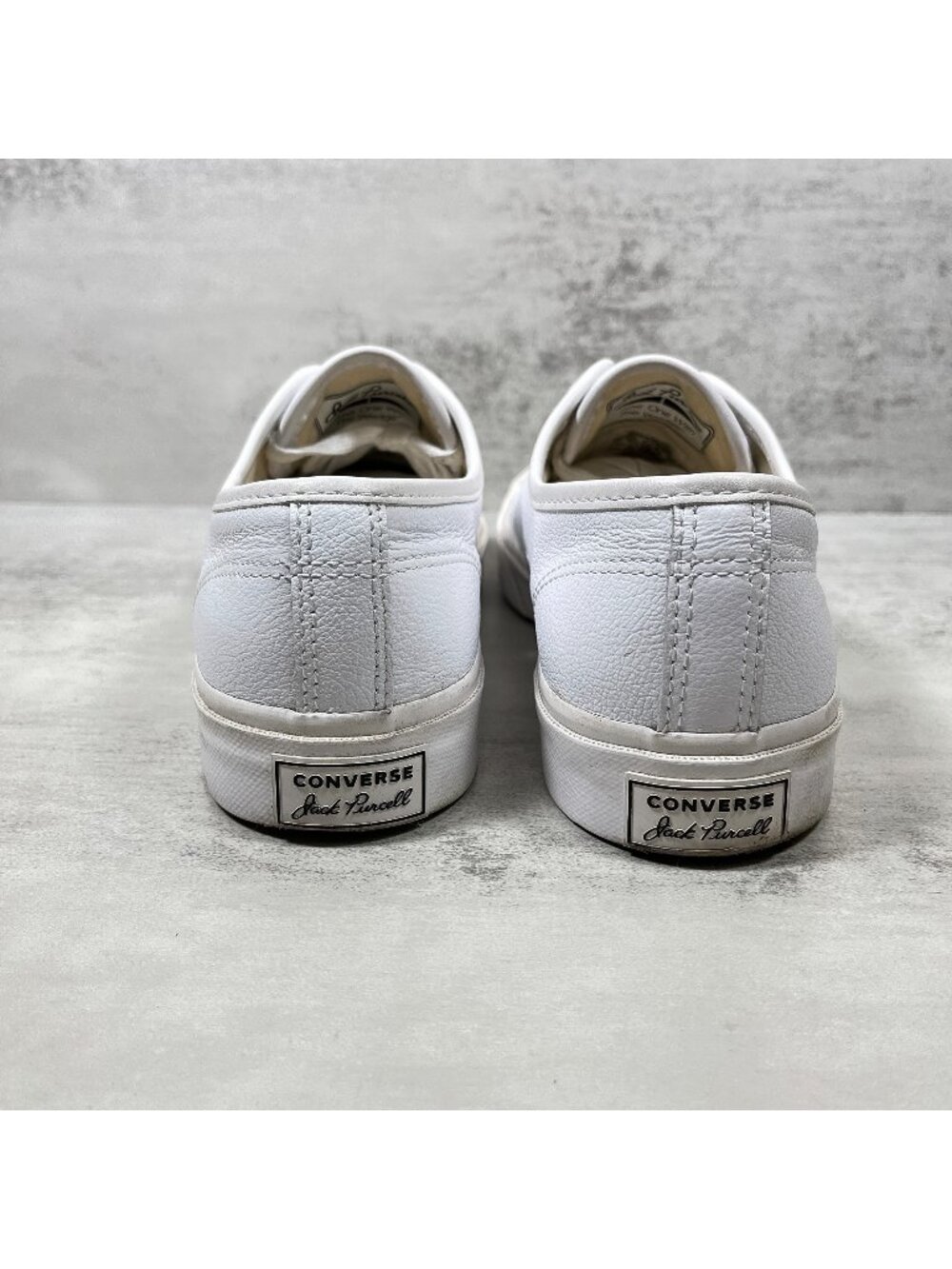 Converse Jack Purcell Leather Sneakers - Men's Size 7.5 / Women's 9 - White - Picture 6 of 9